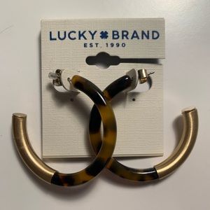 Lucky Brand Gold Hoop Earrings. New with tags.